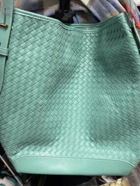 Woven Tote Bag for Women Large Leather Bucket Bags Vegan Shoulder Handbag Bea...